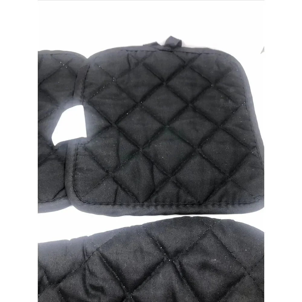 Halloween Kitchen Seat Haunted House 3 Pieces Oven Mitt, Hot Pads